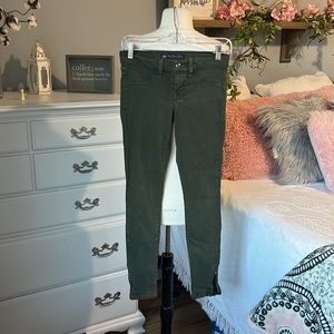 Divine Rights of Denim Olive Green Jeans Skinny Womens 25